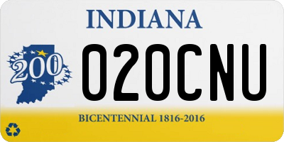 IN license plate 020CNU