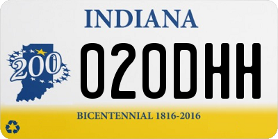 IN license plate 020DHH