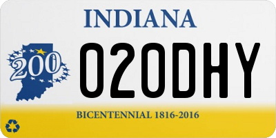 IN license plate 020DHY