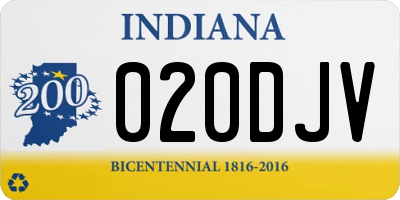 IN license plate 020DJV