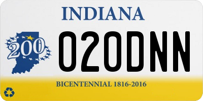 IN license plate 020DNN