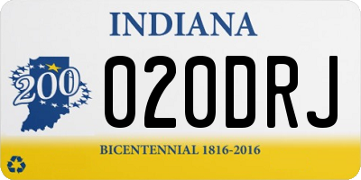 IN license plate 020DRJ
