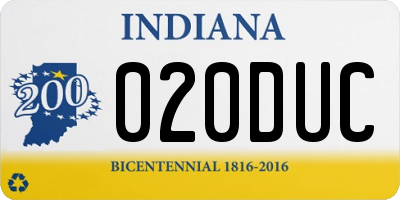 IN license plate 020DUC