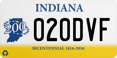 IN license plate 020DVF