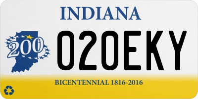 IN license plate 020EKY