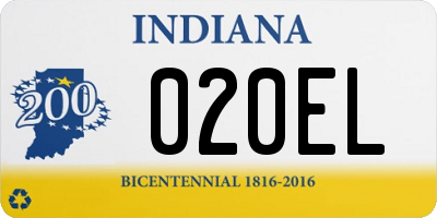 IN license plate 020EL