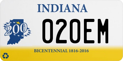 IN license plate 020EM