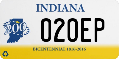 IN license plate 020EP