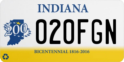 IN license plate 020FGN