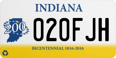 IN license plate 020FJH