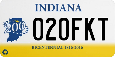 IN license plate 020FKT