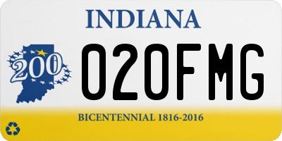 IN license plate 020FMG