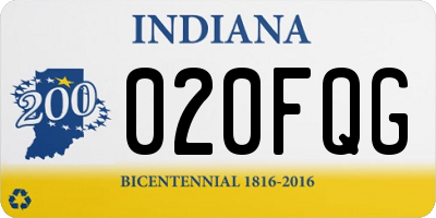 IN license plate 020FQG