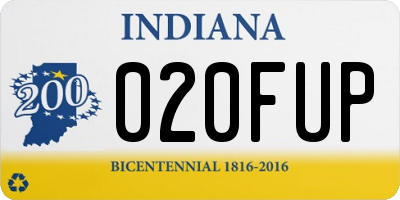 IN license plate 020FUP