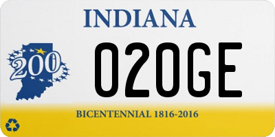 IN license plate 020GE