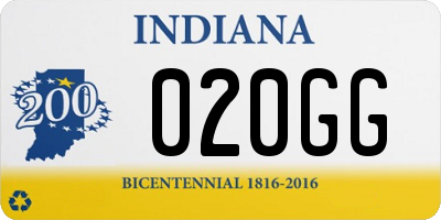 IN license plate 020GG