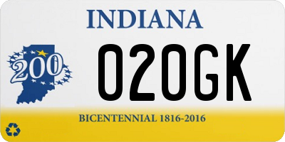 IN license plate 020GK