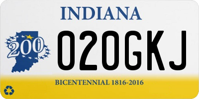 IN license plate 020GKJ