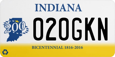 IN license plate 020GKN