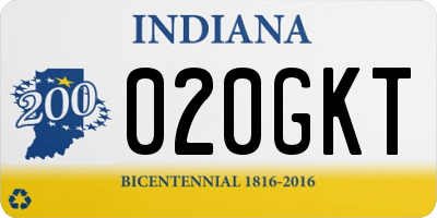IN license plate 020GKT