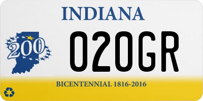 IN license plate 020GR