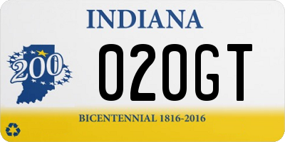 IN license plate 020GT