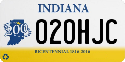 IN license plate 020HJC
