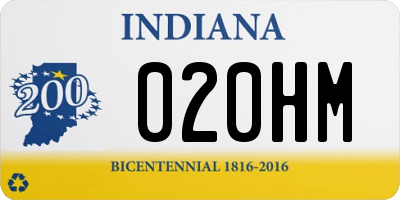 IN license plate 020HM