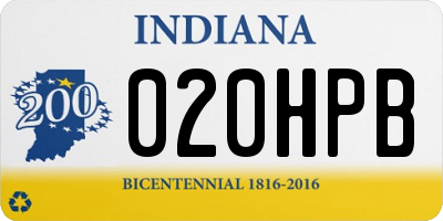 IN license plate 020HPB
