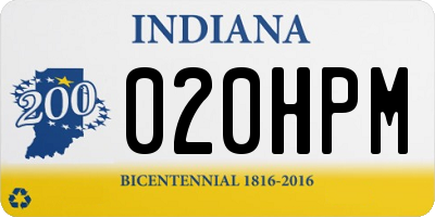 IN license plate 020HPM