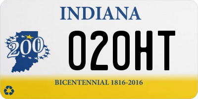 IN license plate 020HT