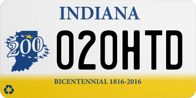 IN license plate 020HTD