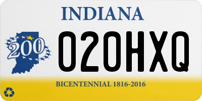 IN license plate 020HXQ