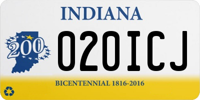 IN license plate 020ICJ