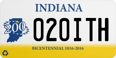 IN license plate 020ITH