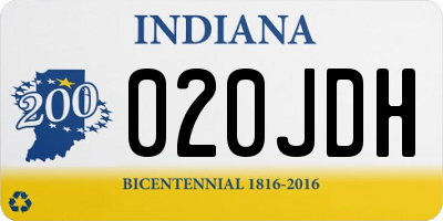 IN license plate 020JDH