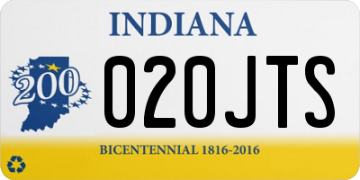 IN license plate 020JTS