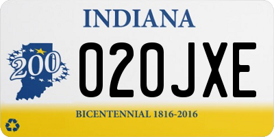 IN license plate 020JXE