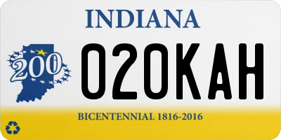 IN license plate 020KAH