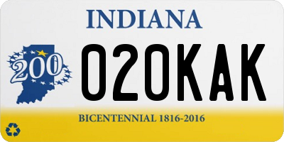 IN license plate 020KAK
