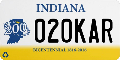 IN license plate 020KAR