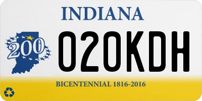 IN license plate 020KDH