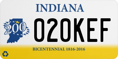 IN license plate 020KEF