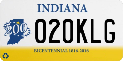 IN license plate 020KLG