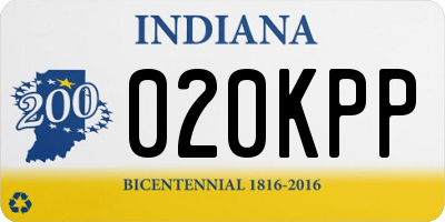 IN license plate 020KPP