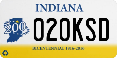 IN license plate 020KSD