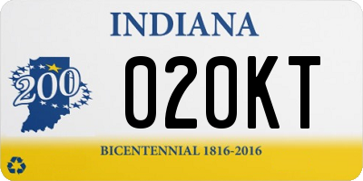 IN license plate 020KT