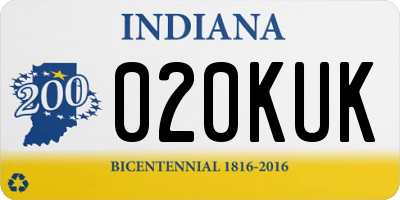 IN license plate 020KUK