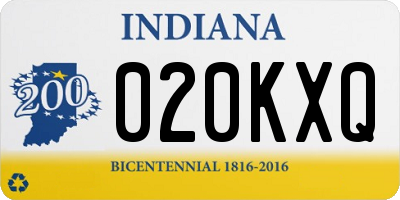 IN license plate 020KXQ