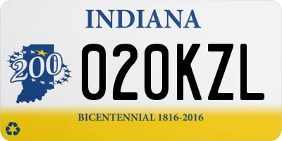 IN license plate 020KZL